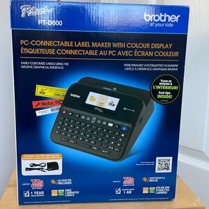 PTOUCH PT-D600 PC - CONNECTABLE LABEL MAKER with COLOR DISPLAY